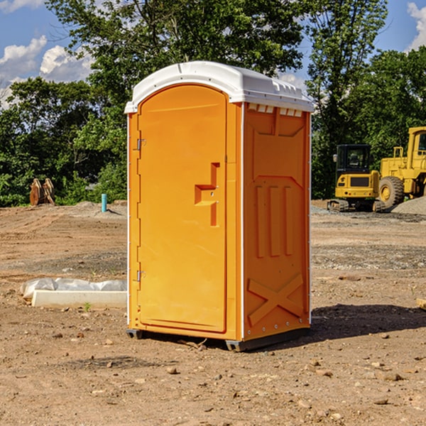 how often are the portable restrooms cleaned and serviced during a rental period in Fields Landing California